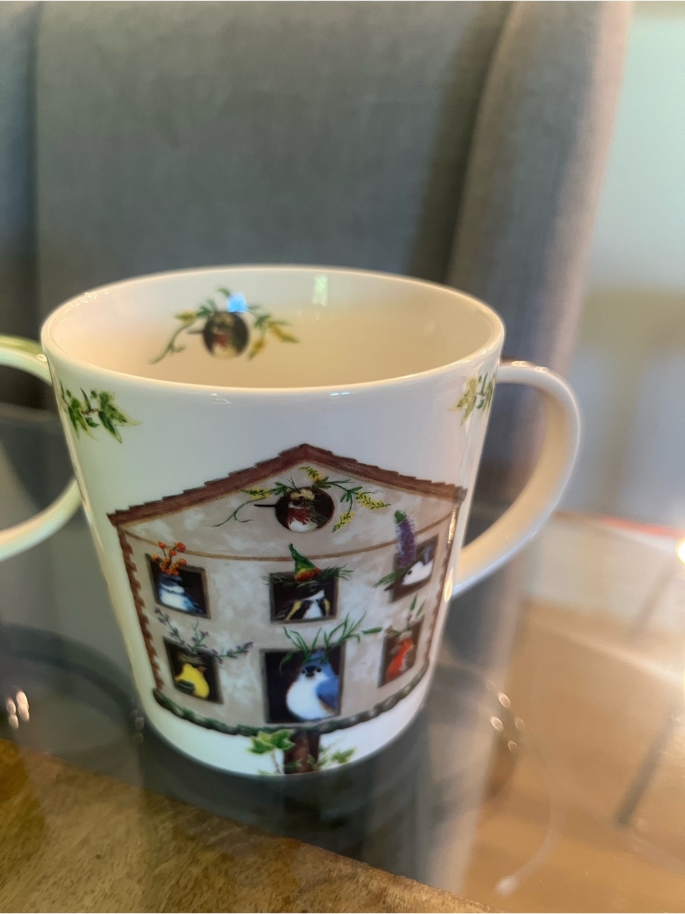 Set of 4 PPD Vicki Sawyer 16 oz Bone China bird squirrel mugs - Picture 5 of 10
